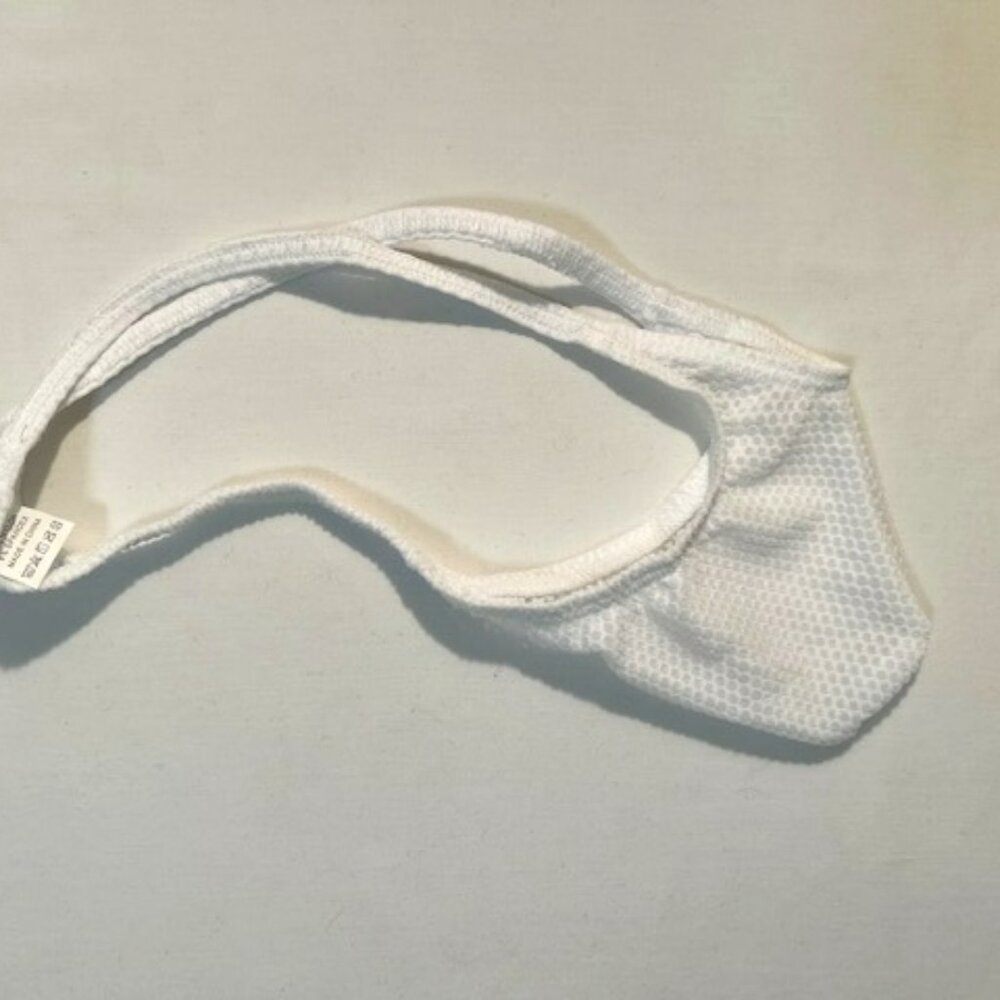 Men's  Waffled See-Through '"-Back" Thong - White - Pouch - Picture 9 of 12